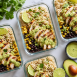 Creamy Cilantro Lime Chicken Meal Prep Bowls