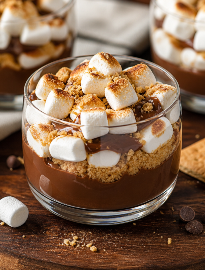 Easy Viral S’more Chocolate Pots Dessert
