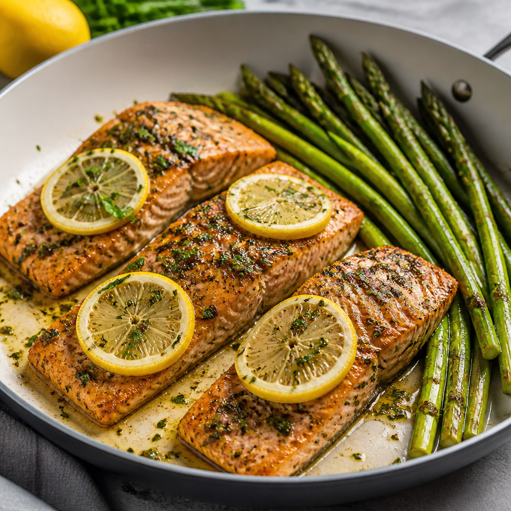One-Pan Lemon Herb Salmon with Roasted Asparagus
