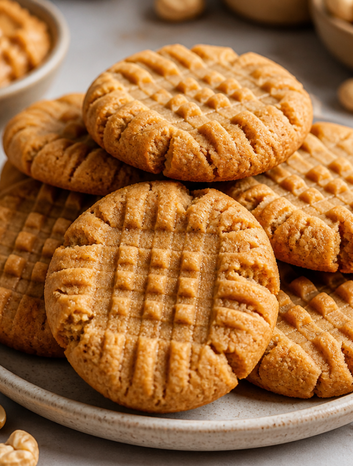Simple 3-Ingredient Peanut Butter Cookies
