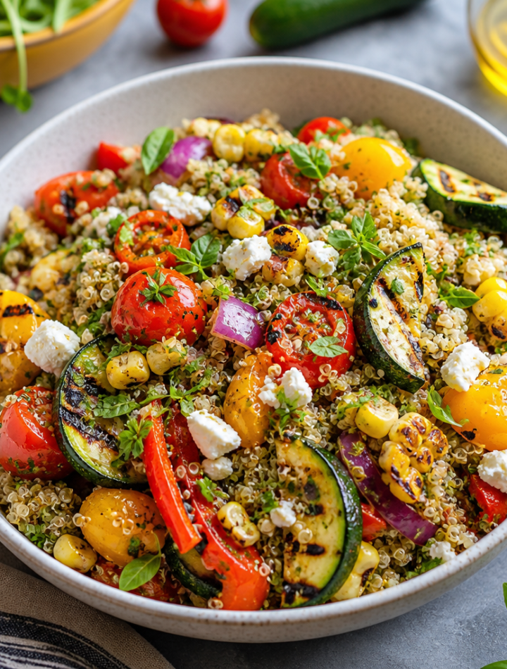 Summer Harvest Grilled Vegetable and Herb Quinoa Salad