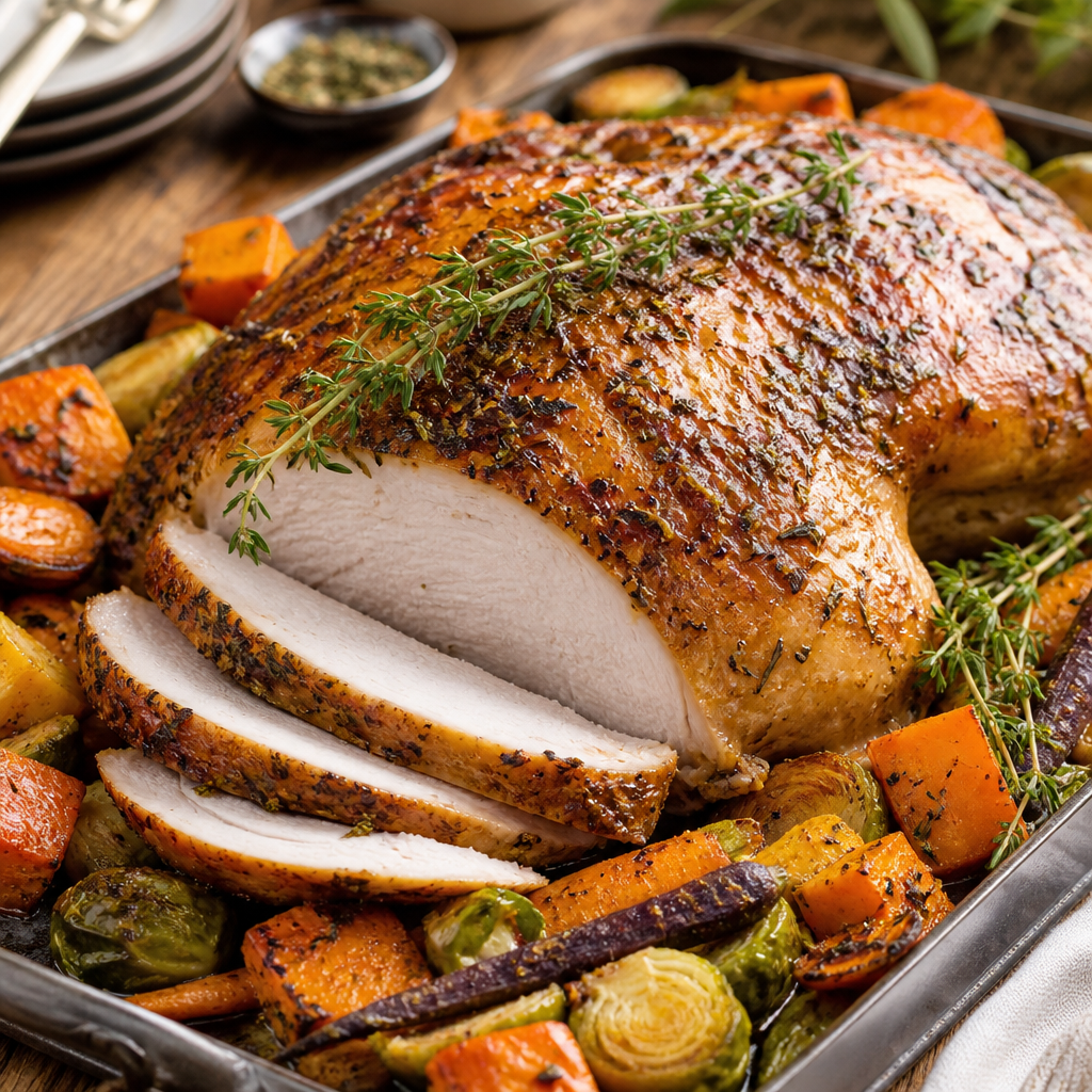 One-Pan Herb-Roasted Turkey Breast with Root Vegetables